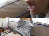 デカ尻貧乳はるなさんの唾ぐちゅベランダイラマ＆ゴン攻めSEX！